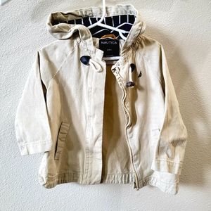 Nautica | neutral 24m hooded zip up baby trench coat